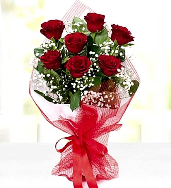 7 Adet Kırmızı Gül Buketi