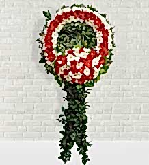 Kırmızı Beyaz Cenaze Çelengi