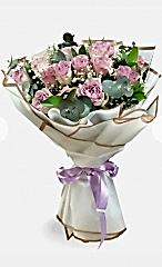 20 Adet Lila Gül Buketi